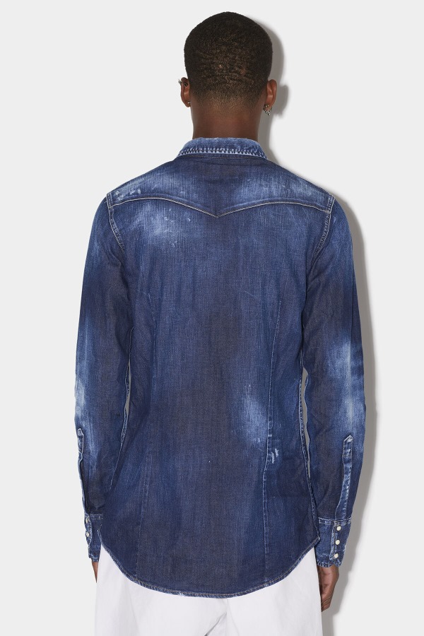 Classic Western Shirt NAVY BLUE