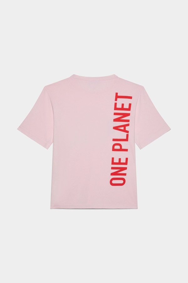 Smiley Partially Recycled Cotton Renny Fit T-Shirt WHITE/PINK