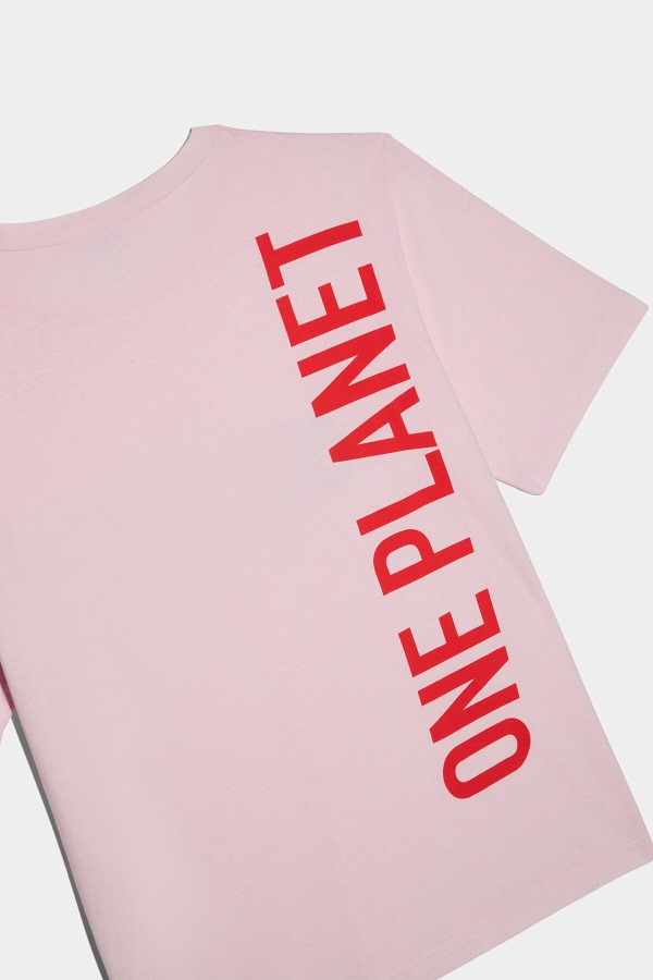 Smiley Partially Recycled Cotton Renny Fit T-Shirt WHITE/PINK