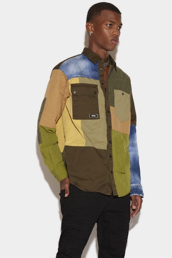 Military Patchwork Shirt