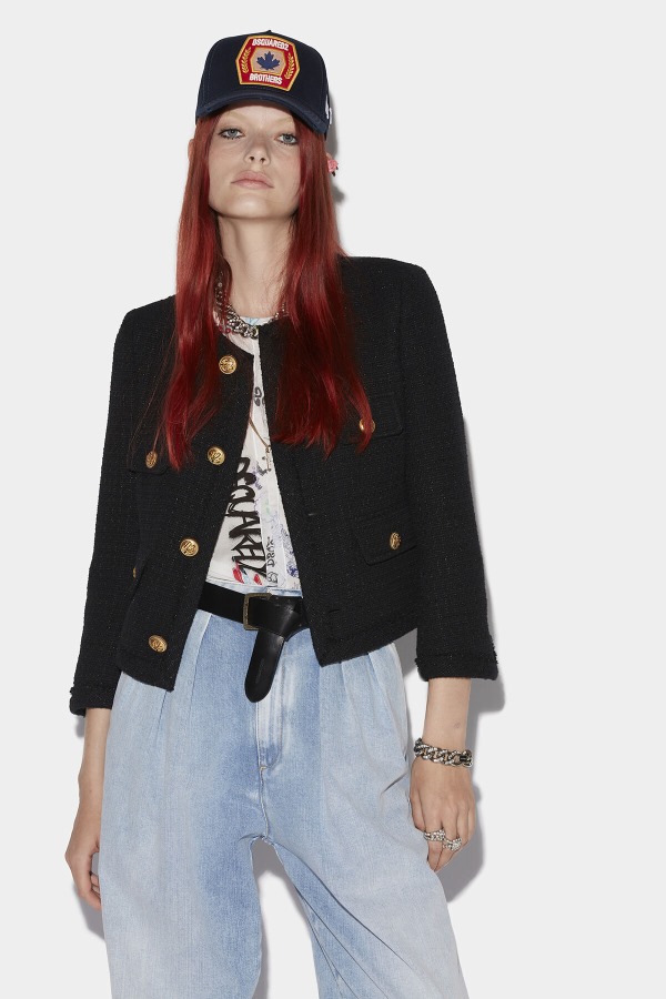 Riviera Boxy Jacket OFF WHITE/BLACK