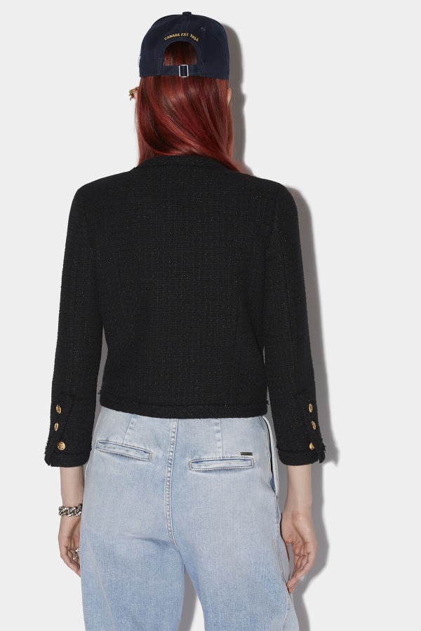 Riviera Boxy Jacket OFF WHITE/BLACK