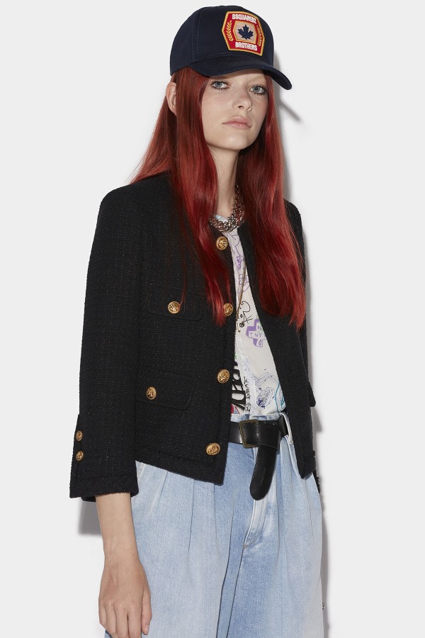 Riviera Boxy Jacket OFF WHITE/BLACK