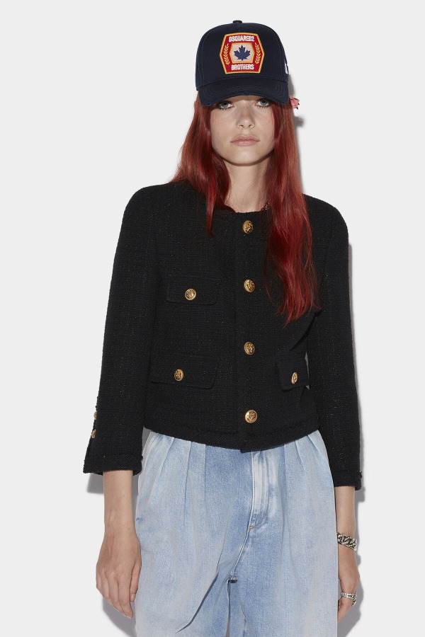 Riviera Boxy Jacket OFF WHITE/BLACK