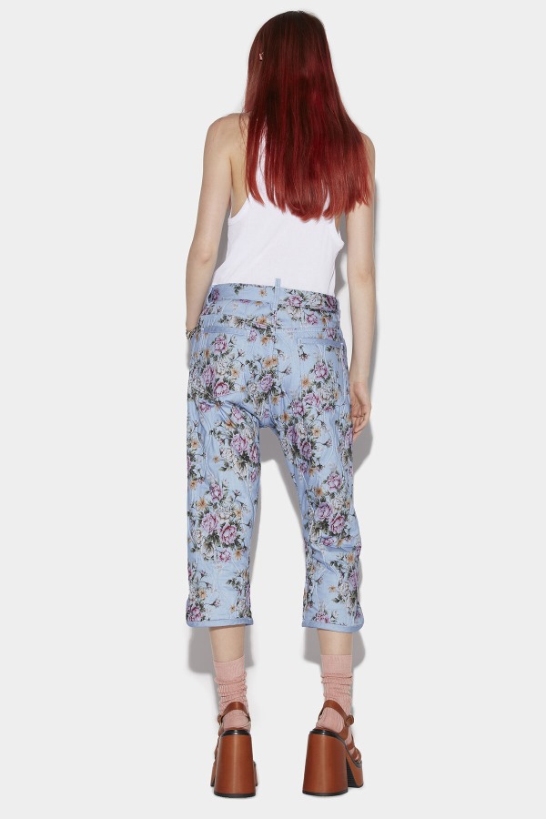 Light Flower Wash Kawaii Jeans