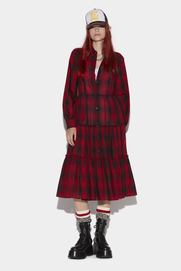 Tiered Shirt Dress