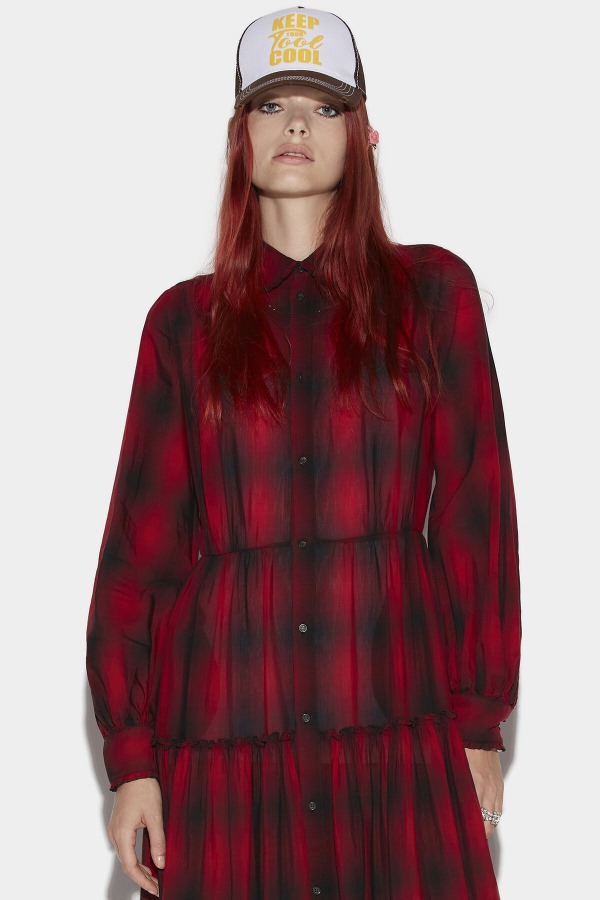 Tiered Shirt Dress