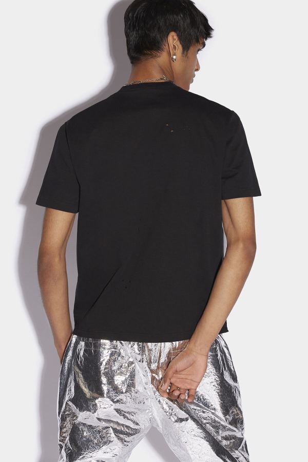 Click Leaf Box T-Shirt WHITE/BLACK