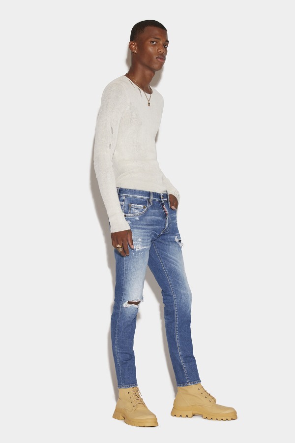 Medium Broken Wash Skinny Dan Jeans