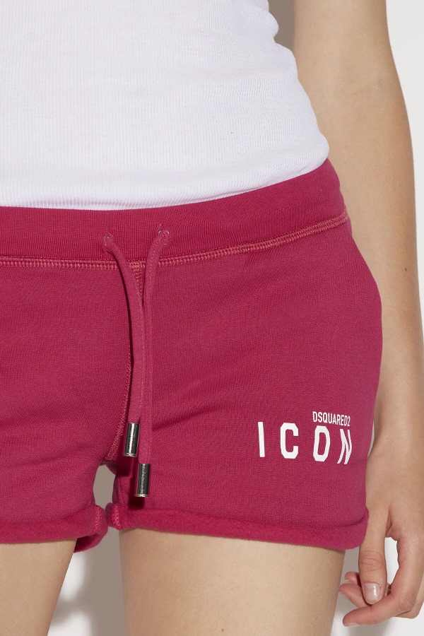 Mini Icon Shorts WHITE/DARK FUXIA