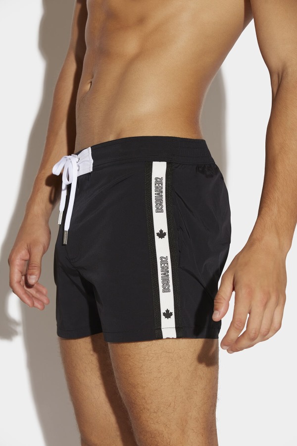 Dsquared2 Tape Midi Swim Boxer BLACK/NAVY