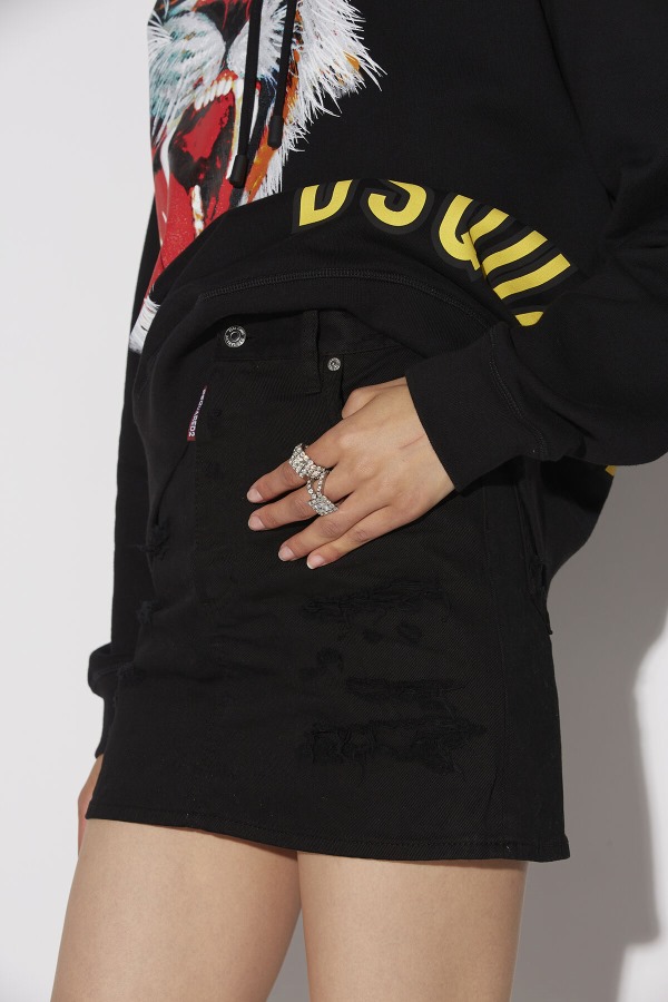 D2 Tiger Mini Skirt RED/BLACK