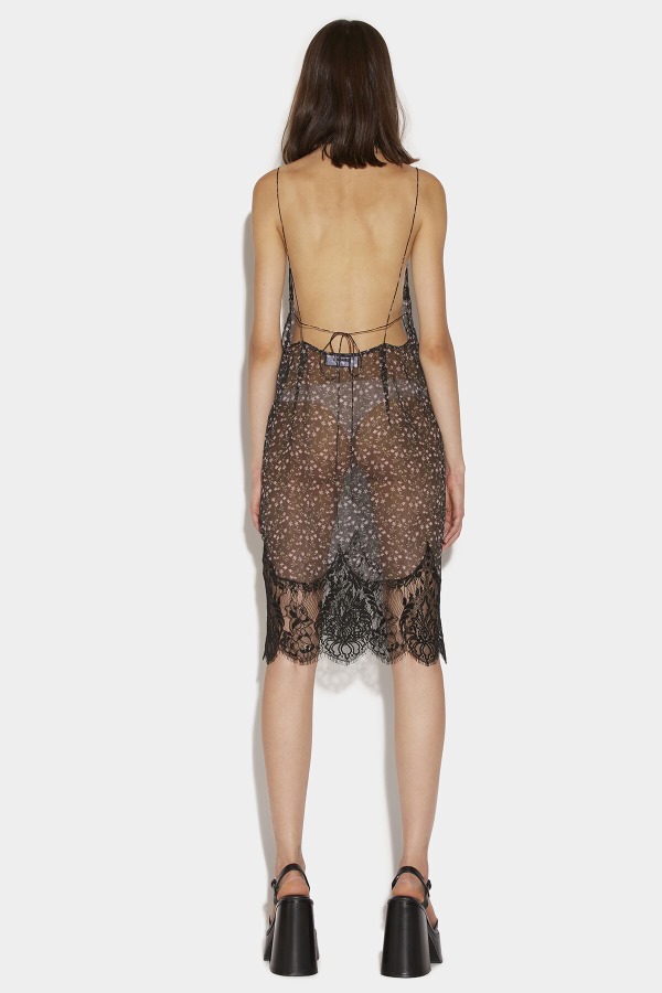 Lace Cami Dress LIGHT BLUE/BLACK