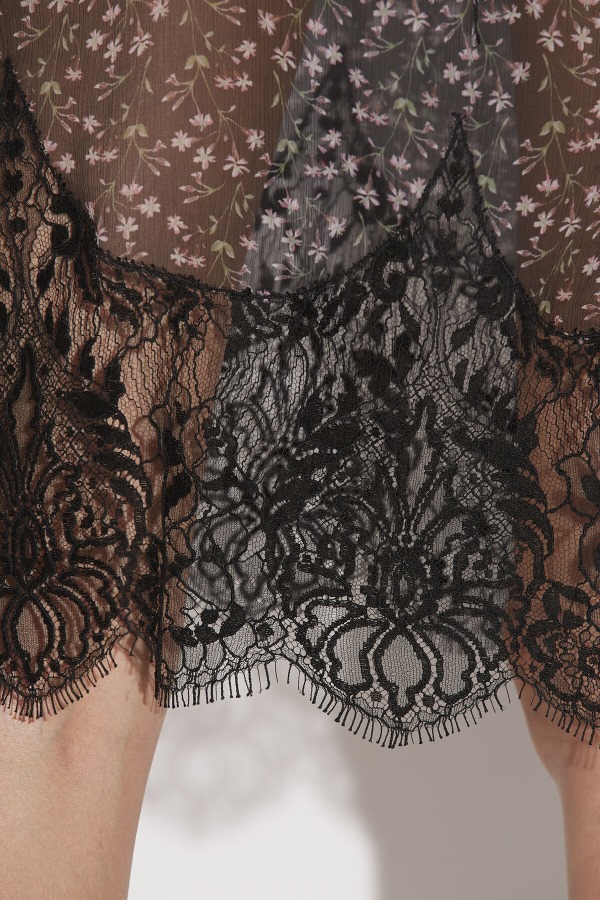 Lace Cami Dress LIGHT BLUE/BLACK