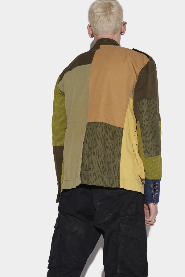 Military Patchwork Blazer