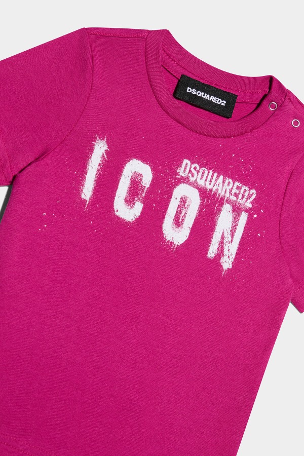 D2Kids Icon Spray T-Shirt WHITE/BLACK
