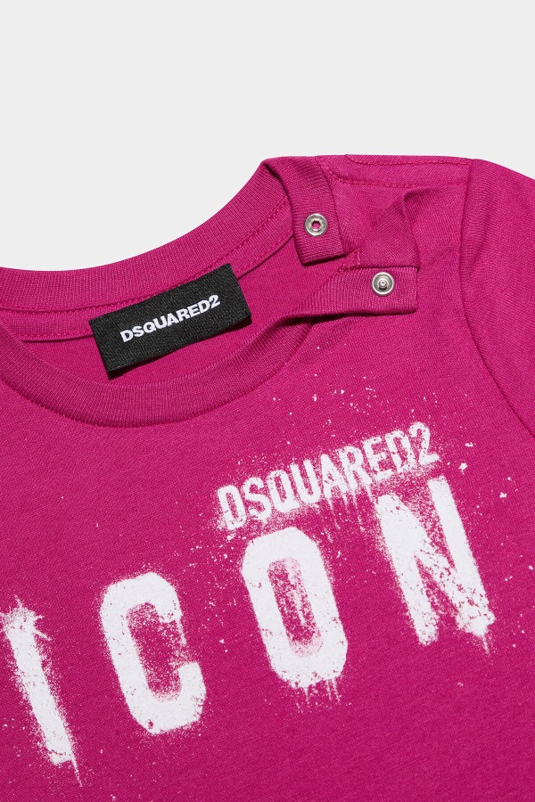 D2Kids Icon Spray T-Shirt WHITE/BLACK
