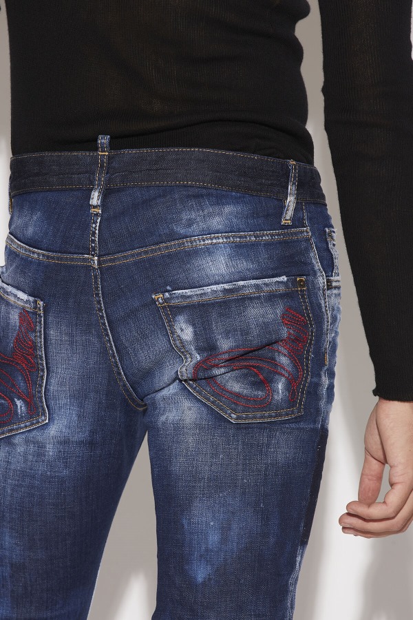 Dark Splatter Wash Cool Guy Jeans