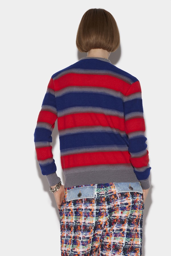 Stripes V-Neck Sweater BLUE/FANTASY