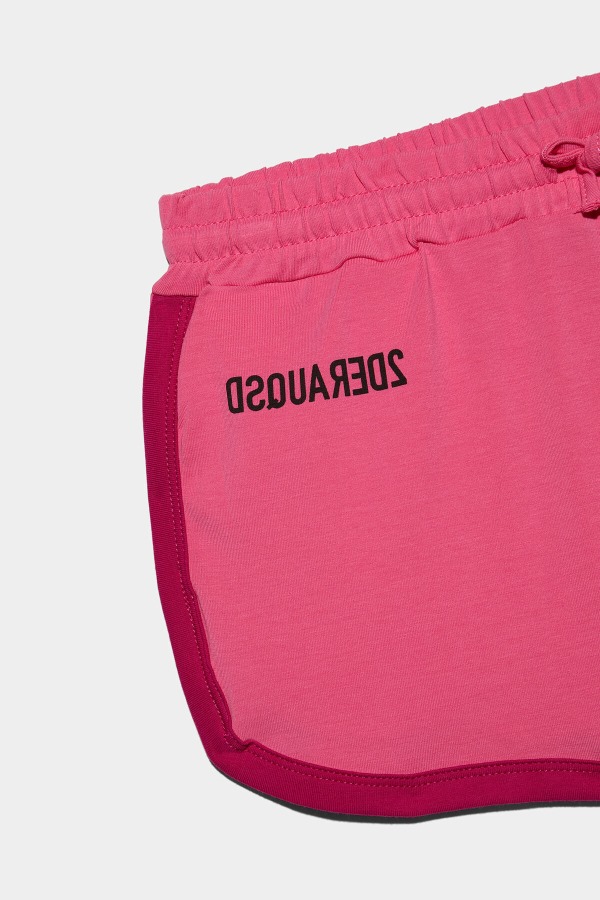 D2Kids Sweatshorts CAMELLIA ROSE/WHITE