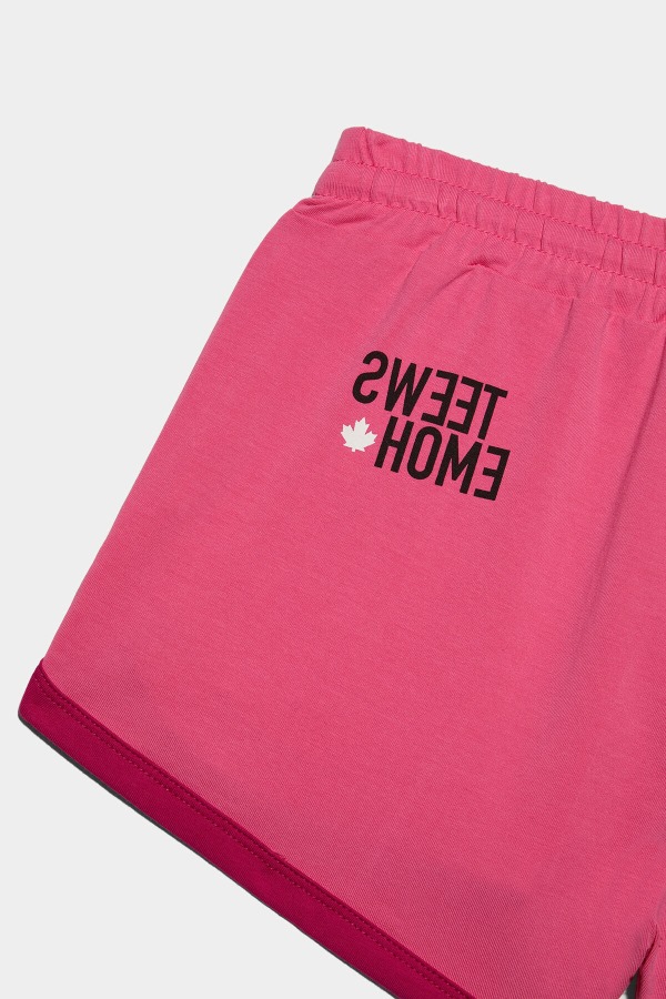 D2Kids Sweatshorts CAMELLIA ROSE/WHITE